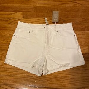 Madewell high rise denim shorts BNWT white size 31